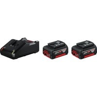Bosch Professional PRO Starter-Set 18V (2x GBA 18V 4,0Ah + GAL 18V-40 Professional), Ladegerät schwarz, 2x Akku + Ladegerät, AMPShare Alliance