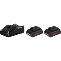 Bosch Professional Starter-Set 18V (2x ProCORE 18V 4.0Ah + GAL 18V-40 Professional), Ladegerät schwarz, 2x Akku + Ladegerät, AMPShare Alliance