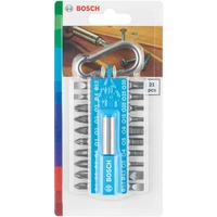 Bosch Schrauberbit-Set mit Snap-hook, Bit-Satz hellblau, 21-teilig