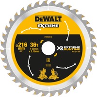 DEWALT Kreissägeblatt XR EXTREME RUNTIME DT99569, Ø 216mm, 36Z Bohrung 30mm, für Akku-Paneelsägen