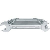 GEDORE Doppelmaulschlüssel-Satz, 10-teilig, Schraubenschlüssel Vanadium-Stahl, mattverchromt