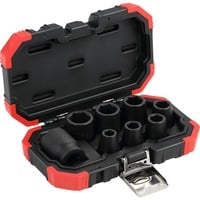 GEDORE Red Kraftschrauber-Steckschlüssel-Satz 1/2", 8-teilig rot/schwarz, SW 10mm - 24mm