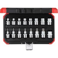 GEDORE Red Steckschlüssel-Satz 1/2", Sechsrund, 16-teilig rot/schwarz, E10 - T70