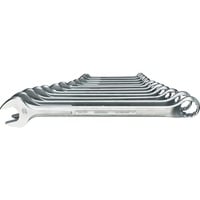 GEDORE Ring-Maulschlüssel-Satz, 12-teilig, Schraubenschlüssel Ringseite 10° gekröpft
