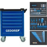 GEDORE Werkzeugwagen Workster WSL-M-TS-172 blau/schwarz, inkl. 172 Werkzeuge