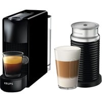 Krups Nespresso Essenza Mini & Aeroccino 3, Kapselmaschine schwarz