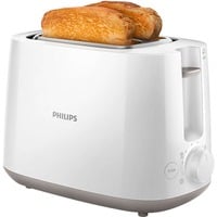 Philips Toaster Daily Collection HD2581/00 weiß, 900 Watt, für 2 Scheiben Toast