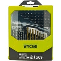 Ryobi Bit- und Bohrerbox RAK69MIX, 69-teilig, Bohrer- & Bit-Satz grün/schwarz