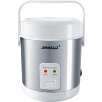 Steba Mini-Reiskocher RK 4 M edelstahl/weiß, 200 Watt, 0,9 Liter