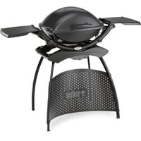 Weber Elektrogrill Q 2400, Dark Grey dunkelgrau, 2.200 Watt, mit Seitentischen