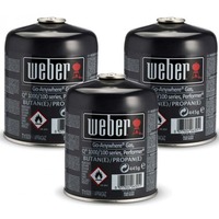 Weber Gas-Kartusche 3er-Pack 17669 für Q 100/1000 und GO-ANYWHERE 3x 445g