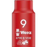 Wera VDE Zyklop-Steckschlüssel-Einsatz, 9mm, 3/8" rot/gelb, isoliert bis 1.000 Volt