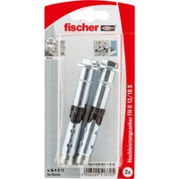 fischer Hochleistungsanker FH II 12/10 S, Dübel silber, 2 Stück, galvanisch verzinkt