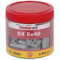 fischer Spreizdübel SX 8x40, Dose hellgrau, 80 Stück