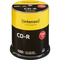 Intenso CD-R 700 MB, CD-Rohlinge 52fach, 100 Stück