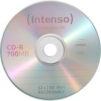 Intenso CD-R 700 MB, CD-Rohlinge 52fach, 100 Stück
