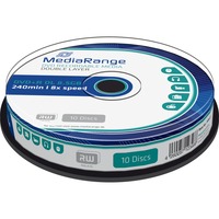 MediaRange DVD+R DL 8,5 GB, DVD-Rohlinge 8fach, 10 Stück