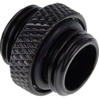 Alphacool Eiszapfen Doppelnippel G1/4 AG auf G1/4 AG, Verbindung schwarz, für weiche Schläuche (PVC, Silikon, Neoprene)