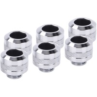 Alphacool Eiszapfen PRO 13mm HardTube Fitting G1/4 - Chrome Sixpack, Verbindung chrom, 6 Stück