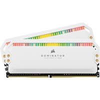 Corsair DIMM 16 GB DDR4-4000 (2x 8 GB) Dual-Kit, Arbeitsspeicher weiß, CMT16GX4M2K4000C19W, Dominator Platinum RGB, INTEL XMP
