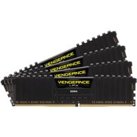 Corsair DIMM 32 GB DDR4-4000 (4x 8 GB) Quad-Kit, Arbeitsspeicher schwarz, CMK32GX4M4K4000C19, Vengeance LPX, INTEL XMP