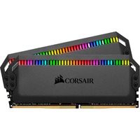 Corsair DIMM 64 GB DDR4-3600 (2x 32 GB) Dual-Kit, Arbeitsspeicher schwarz, CMT64GX4M2C3600C18, Dominator Platinum RGB, INTEL XMP