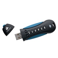 Corsair Flash Padlock 3 128 GB, USB-Stick schwarz/blau, USB-A 3.2 Gen 1