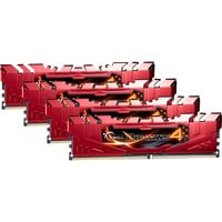 G.Skill DIMM 32 GB DDR4-2666 (4x 8 GB) Quad-Kit, Arbeitsspeicher rot, F4-2666C15Q-32GRR, Ripjaws 4 Red, INTEL XMP