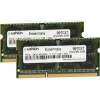 Mushkin SO-DIMM 8 GB DDR3-1600 (2x 4 GB) Dual-Kit, Arbeitsspeicher 997037, Essentials
