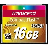 Transcend CompactFlash 1000 16 GB, Speicherkarte schwarz, UDMA 7
