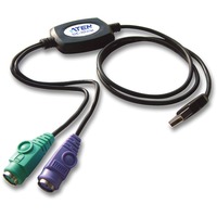 ATEN UC10KM - USB 1.1 Konverter, A Stecker auf 2x PS/2, 90 cm