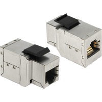 DeLOCK Keystone Modul RJ45 Buchse > RJ45 Buchse Cat.6, Keystone-Modul für Keystone Halterungen mit 19,2x14,9 mm