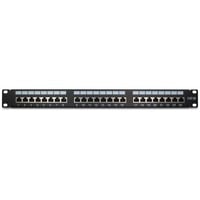 Inter-Tech 19" Patchpanel Cat.5e STP 24 Port schwarz