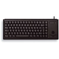 CHERRY Slim Line G84-4400, Tastatur schwarz, DE-Layout, Cherry Mechanisch, integr. Trackball