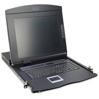 19" KVM Konsole 17"TFT 16p Cat5, KVM-Switch USB-Hub: nicht vorhanden