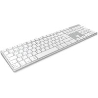 KeySonic KSK-8022BT, Tastatur silber, DE-Layout, X-Typ-Membrane