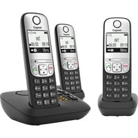 Gigaset A690 A Trio, analoges Telefon schwarz, DECT, Anrufbeantworter