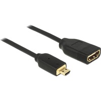 DeLOCK Adapterkabel micro HDMI - HDMI 4K schwarz, 20cm