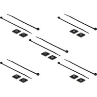 DeLOCK Befestigungssockel 25 x 25mm mit Kabelbinder L 150 x B 3,6mm schwarz, 10 Paar