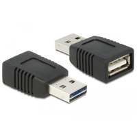 DeLOCK EASY-USB 2.0 Adapter Datenblocker, USB-A Stecker > USB-A Buchse schwarz, nur Ladefunktion