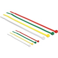 DeLOCK Kabelbinder farbig, 2x100 Stück 100mm x 2,5mm / 200mm x 3,6mm