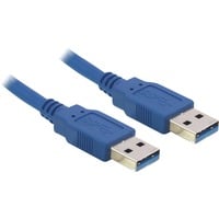 DeLOCK USB 3.2 Gen 1 Kabel, USB-A Stecker > USB-A Stecker blau, 1 Meter