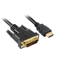 Sharkoon Adapterkabel HDMI > DVI-D schwarz, 3 Meter, Dual Link, 24+1