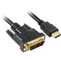 Sharkoon Adapterkabel HDMI > DVI-D (18+1) schwarz, 1 Meter