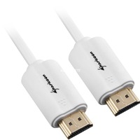 Sharkoon Kabel HDMI Stecker > HDMI Stecker weiß, 2 Meter, HDMI 2.0 4K