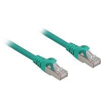 Sharkoon Patchkabel RJ45 Cat.6a SFTP grün, 25 cm, LSOH (Halogenfrei)