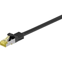 goobay Patchkabel RJ-45 SFTP, mit Cat 7 Rohkabel schwarz, 10 Meter, 500 MHz