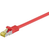 goobay RJ-45 Patchkabel Cat 6.a S/FTP (PIMF), mit Cat.7 Rohkabel rot, 2 Meter, 500 MHz