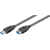 goobay USB 3.2 Gen 1 Verlängerungskabel, USB-A Stecker > USB-A Buchse schwarz, 1,8 Meter