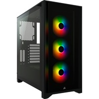 Corsair iCUE 4000X RGB, Tower-Gehäuse schwarz, Tempered Glass